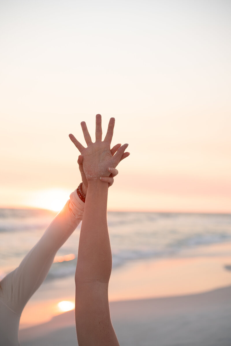Clasped hands 