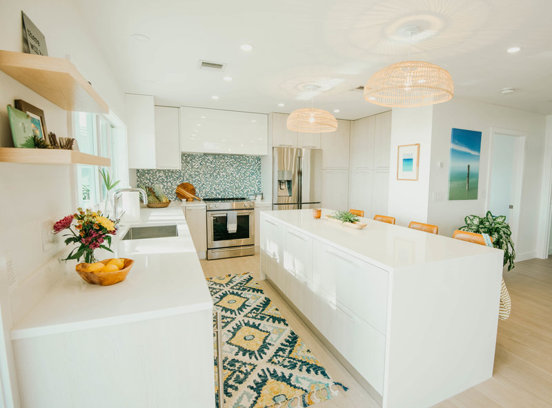 White and Bright Modern Costal Kitchen Design by S. Fl based SOL Y MAR INTERIORS