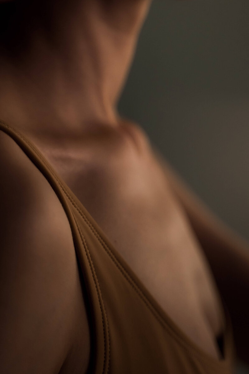 Dark Mood Womans Neck and Chest