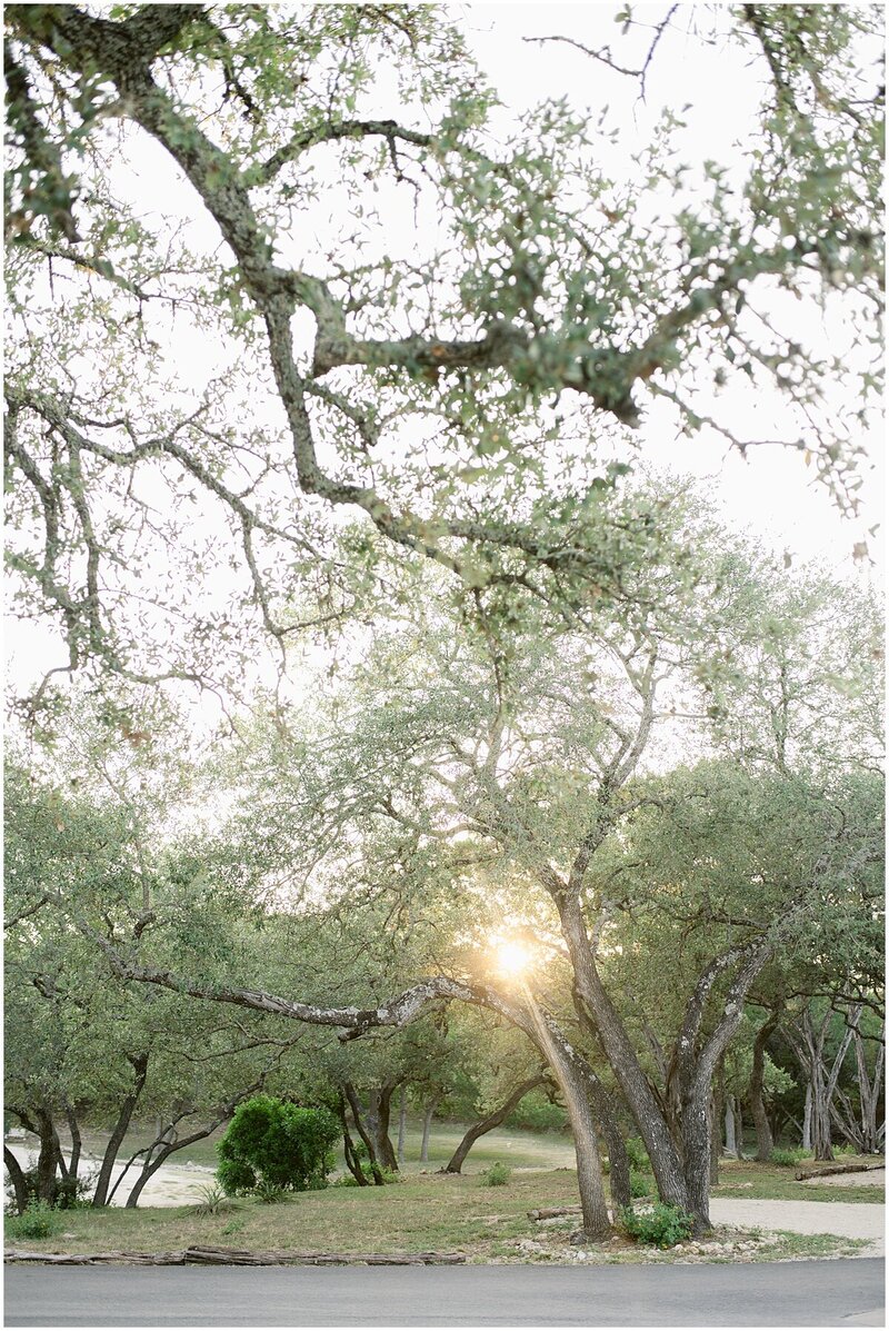 Lovely sunset in Wimberley Texas