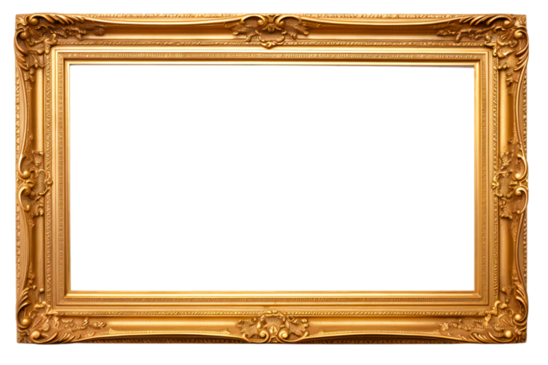 A golden frame surrounding the photo of a senior portrait taken in Sewickley PA
