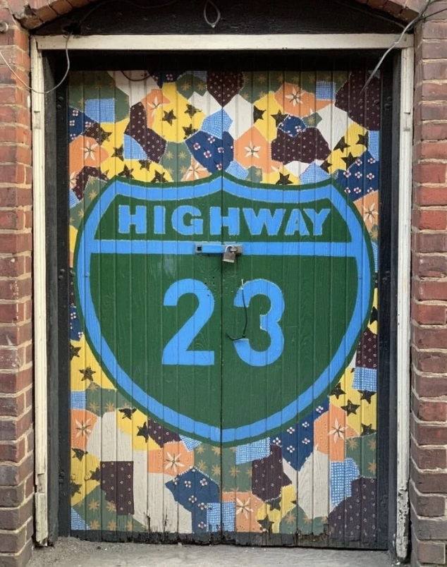 mural of the highway 23 logo