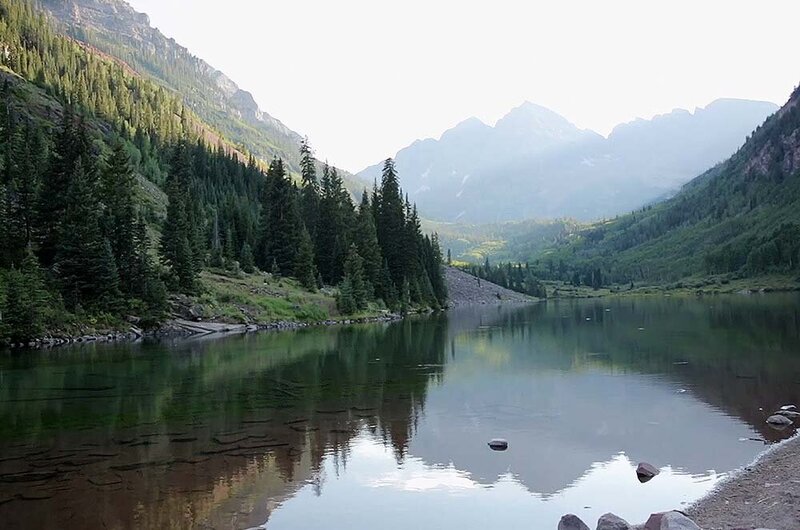 This is a scenic shot of Aspen, Colorado from a luxury wedding video filmed there