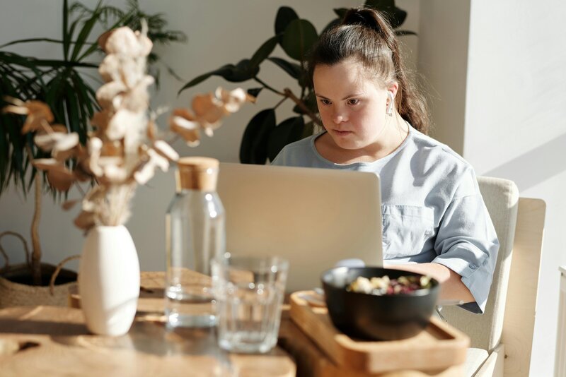 Person working on the computer