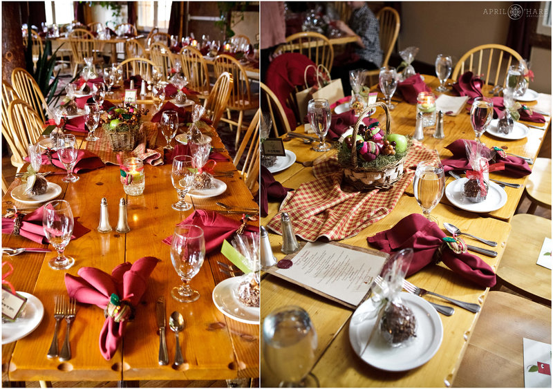 Intimate mountain wedding rehearsal dinner location The Bistro at Marshdale in Evergreen CO