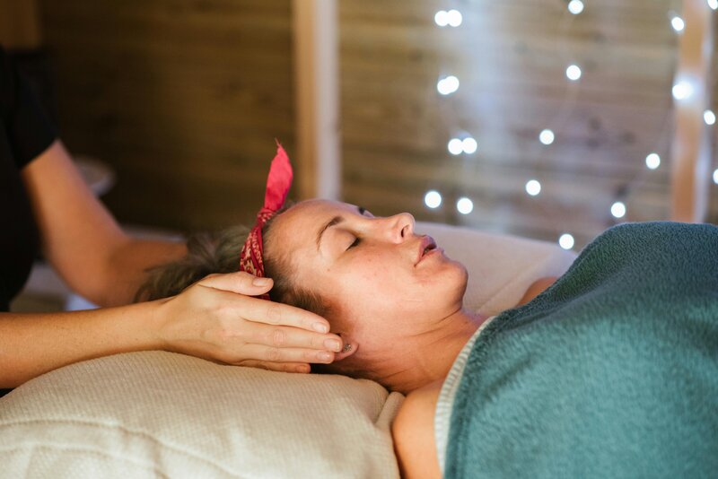 Women receiving a reiki massage