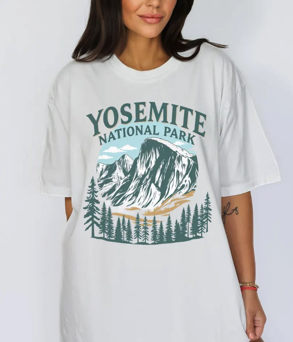 Yosemite National Park T Shirt - White