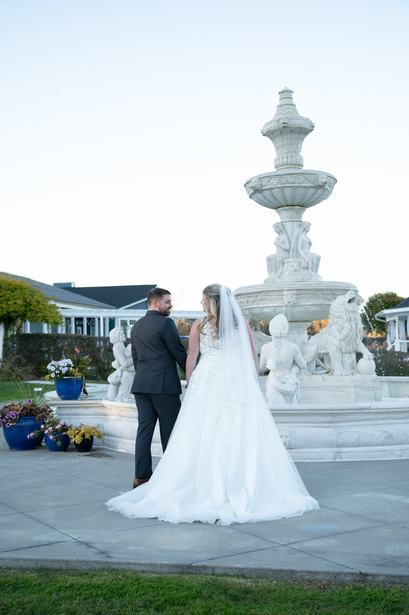 cute bride and groom couple at bristol mountain occasions wedding venue