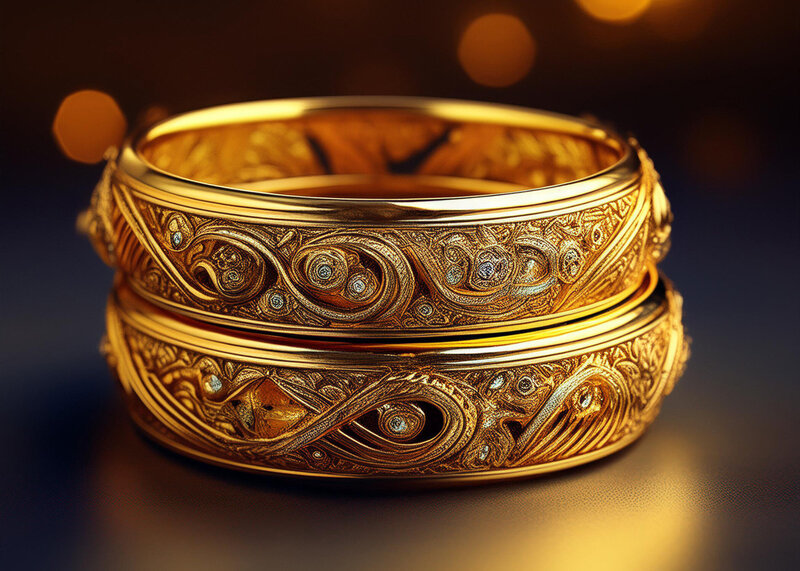 Gold Bangles Design Element in Goddess Star Showit Template Representing Empowerment