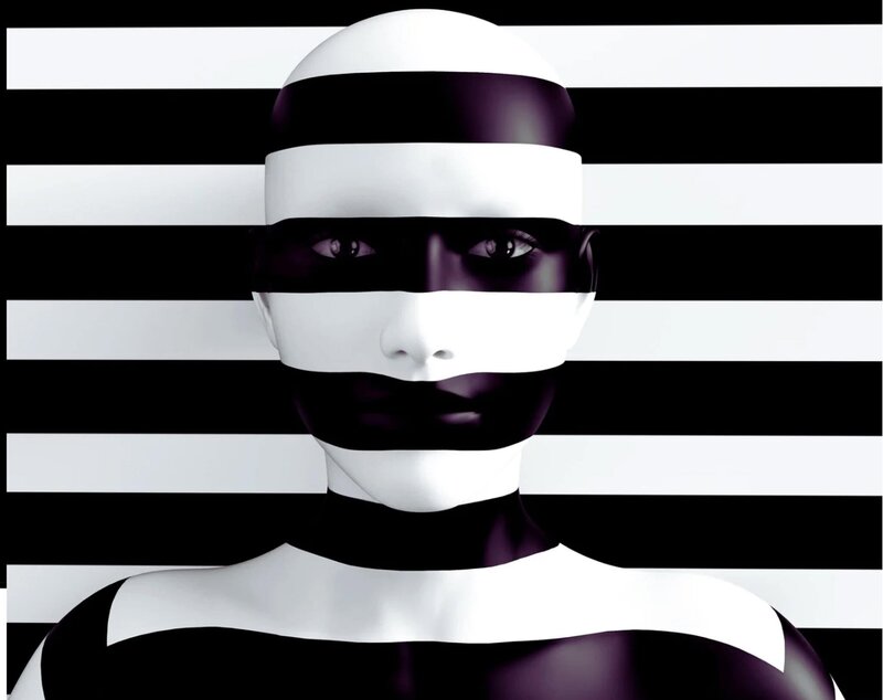Older Black Woman in Black & White
