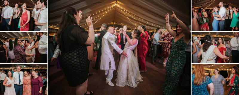 Family and friends dancing at  Bartram's Garden in Philadelphia