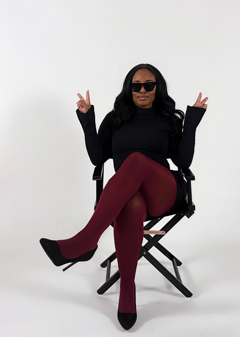Founder, Daijah Janae, posing confidently and showing up for her brand
