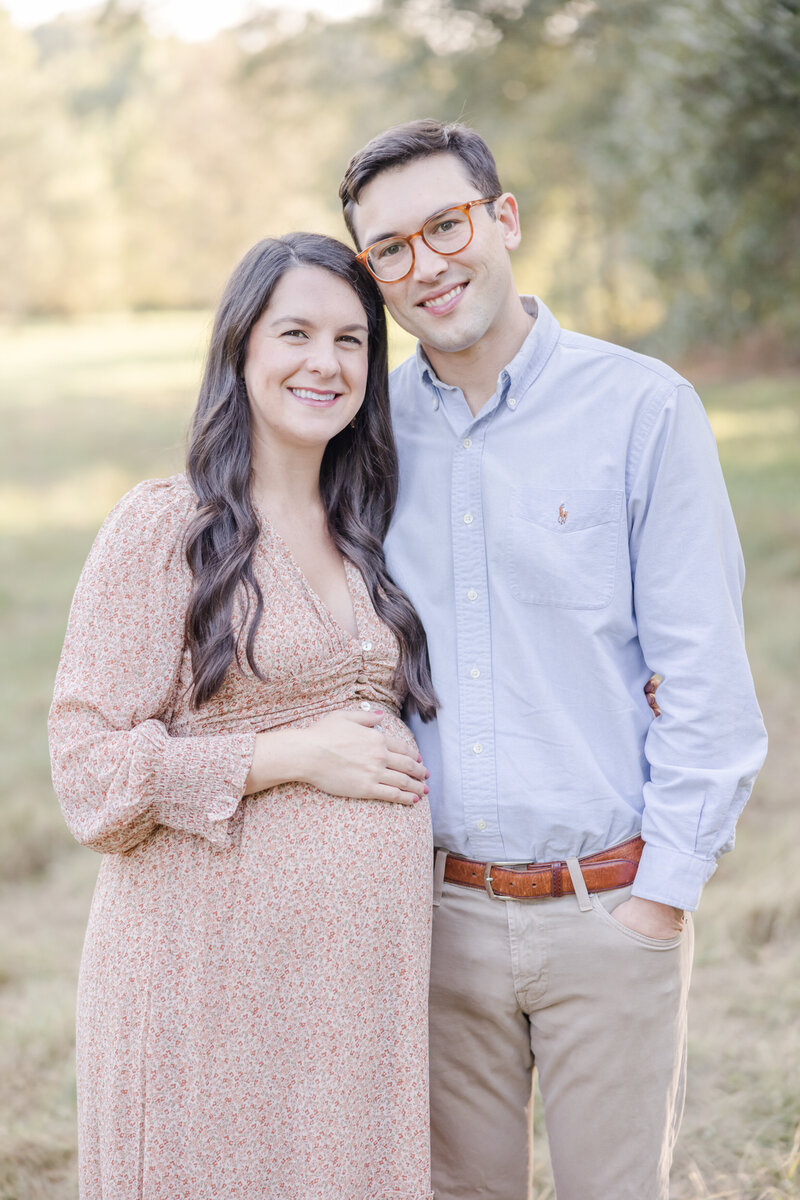 Expecting mother posing for a portrait -Maternity Photographer Greenville SC