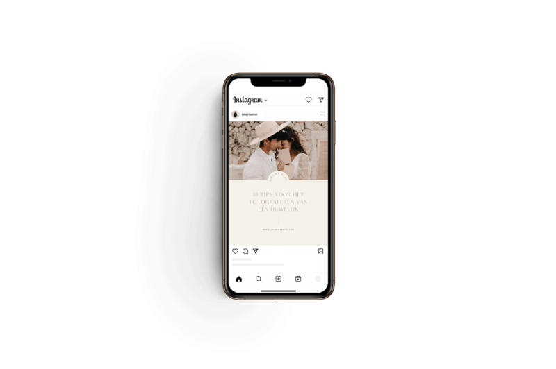 Elegante Instagram post templates voor fotograaf