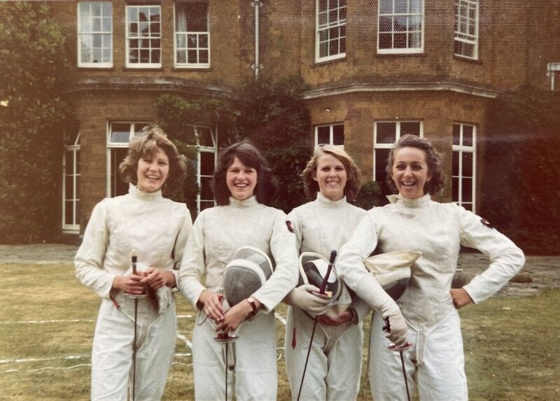 Old photo of Kate Evans at Tudor Hall, Oxfordshire, England
