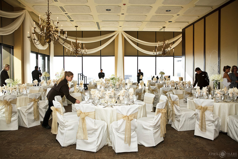 Cream-and-Gold-Colored-Wedding-Reception-at-Grand-Hyatt-Pinnacle-Club-Denver-Colorado-2