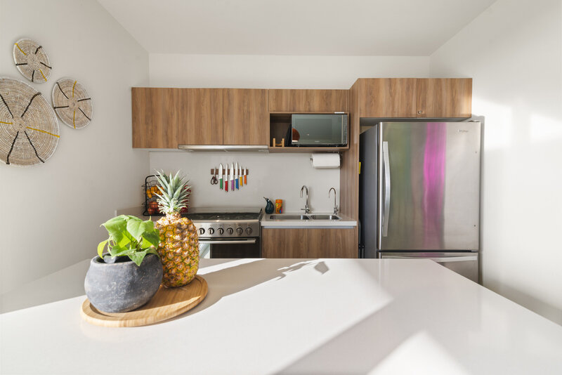 Daylight View of Island & Ktichen Backsplash (Straight View)