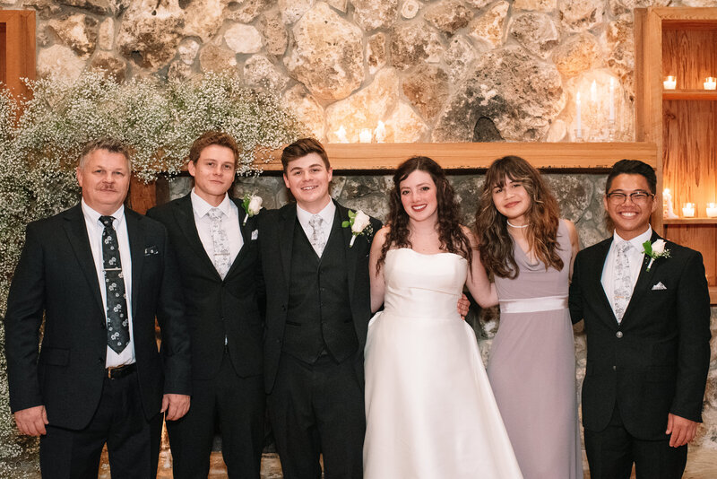 Martin Gilmer and his children at a wedding