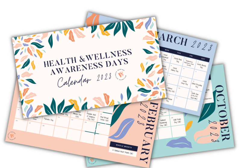 Health and wellness awareness days calendar Vicky Shilling