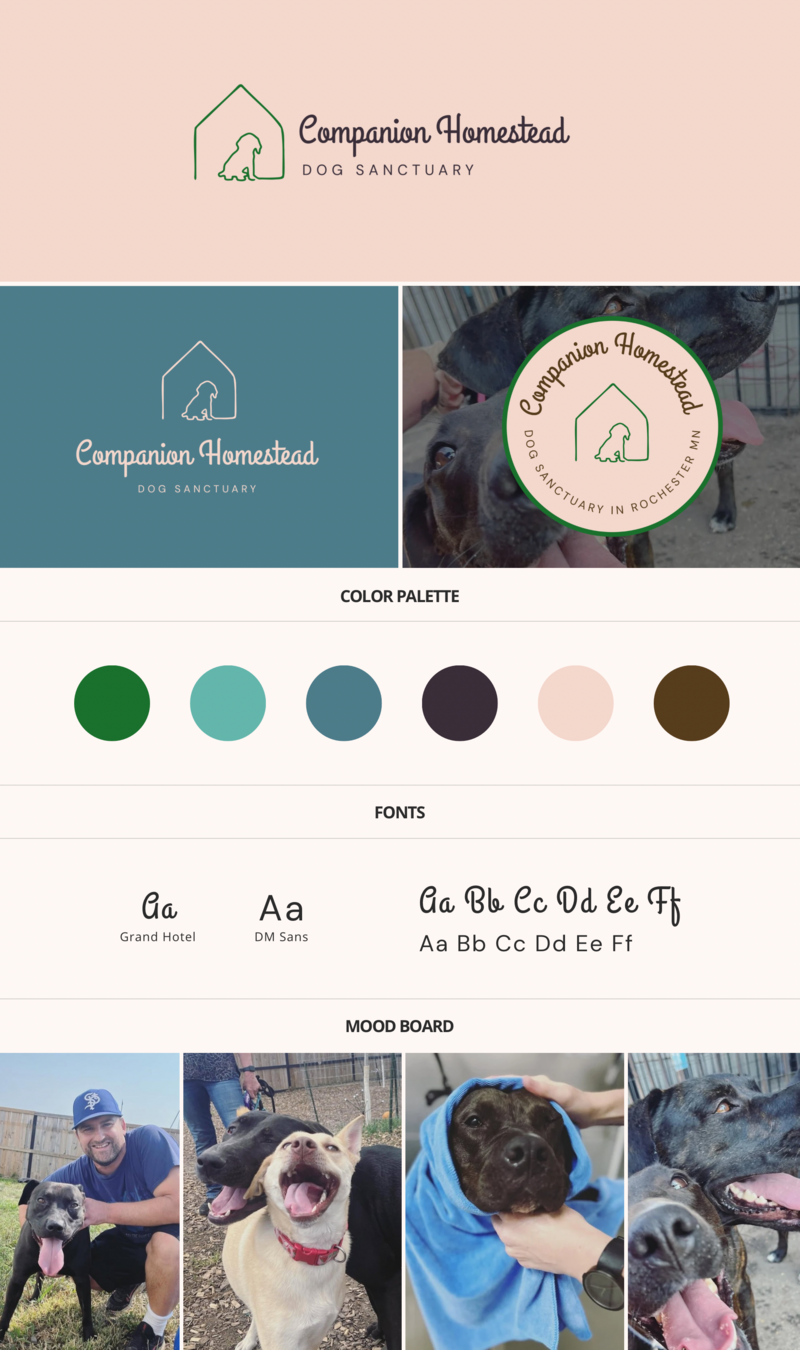 Branding & Website for a dog sanctuary non-profit