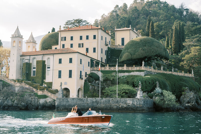 Lake Como Wedding with a boat ride