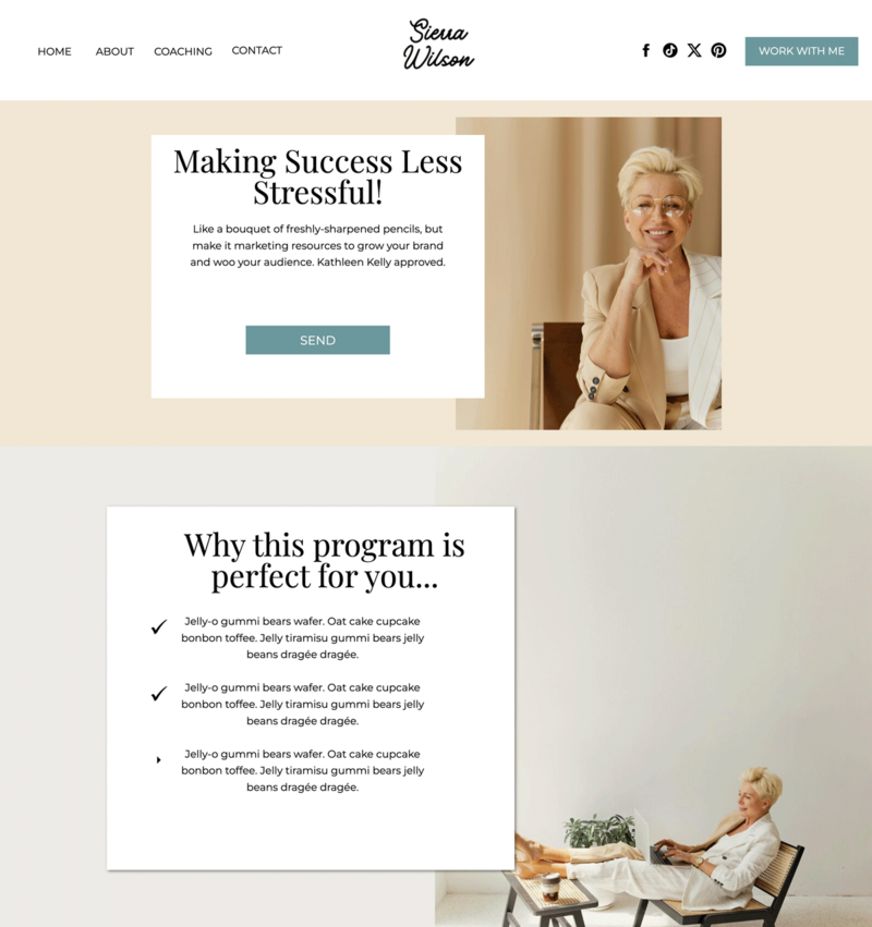 Nail Salon Website Template for Showit