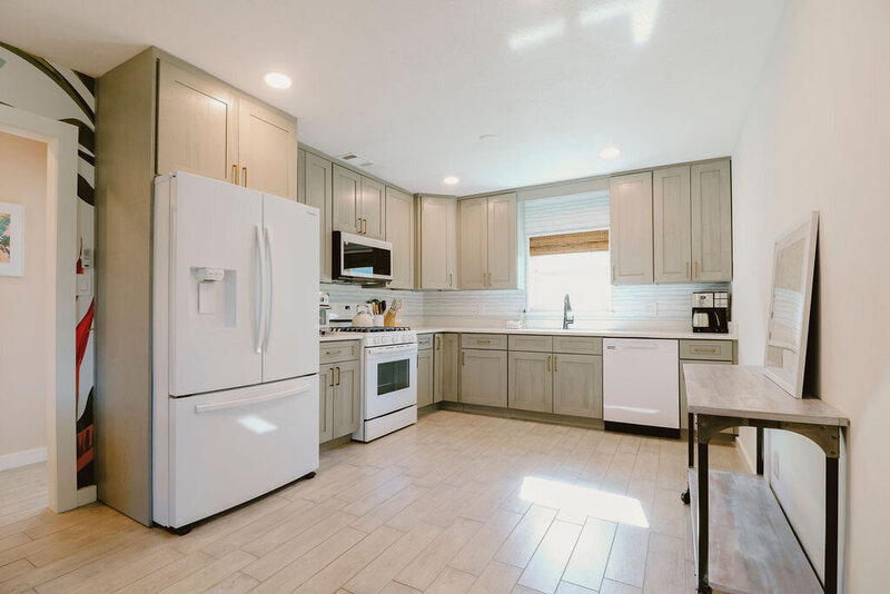 kitchen with white appliances