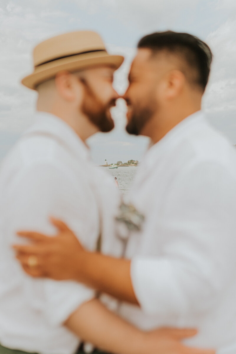 Elopement Photo of Two Grooms by Victoria Costello Photography