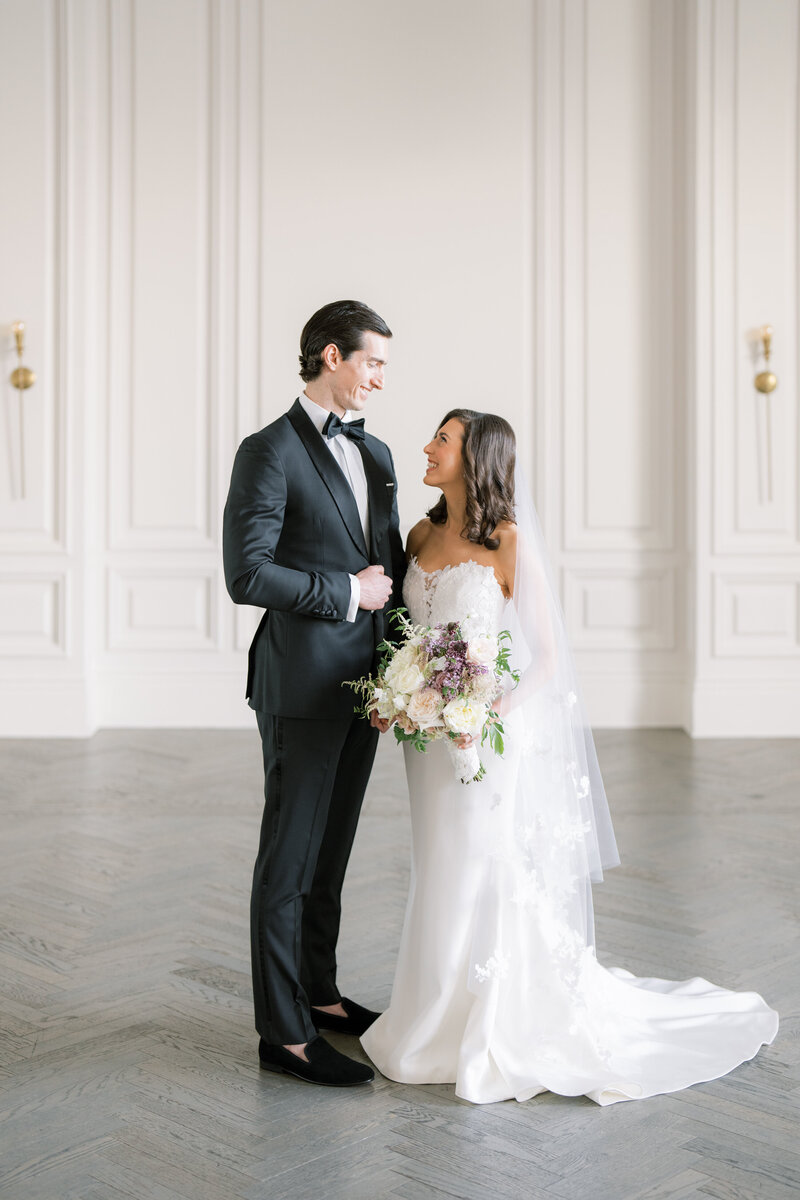 Bride and groom pictures at The Adolphus Hotel