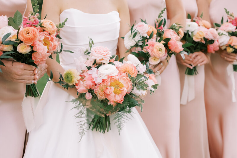 Bridal bouquets at Appleford Estate in Villanova, Pennsylvania