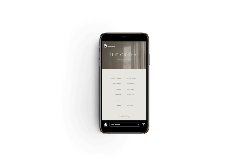Instagram story templates interieur designer Fern & Fig 3