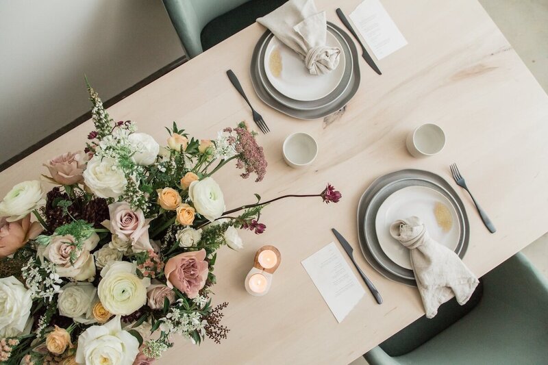 Moody and elegant floral arrangements at a La Playa Hotel AT&T Pro-Am event