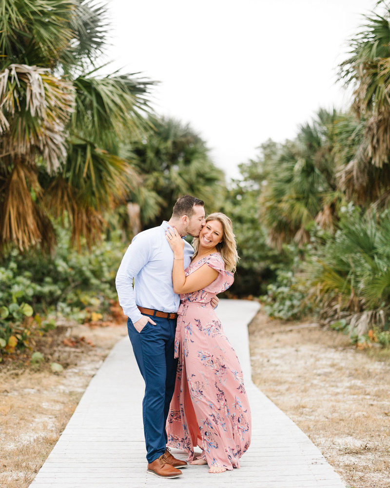 Florida-Engagement-Session-Palm-Trees-Pink-Dress-Wedding