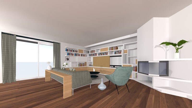 Mobilier sur-mesure dessiné par Jessica Eberlé à Bordeaux