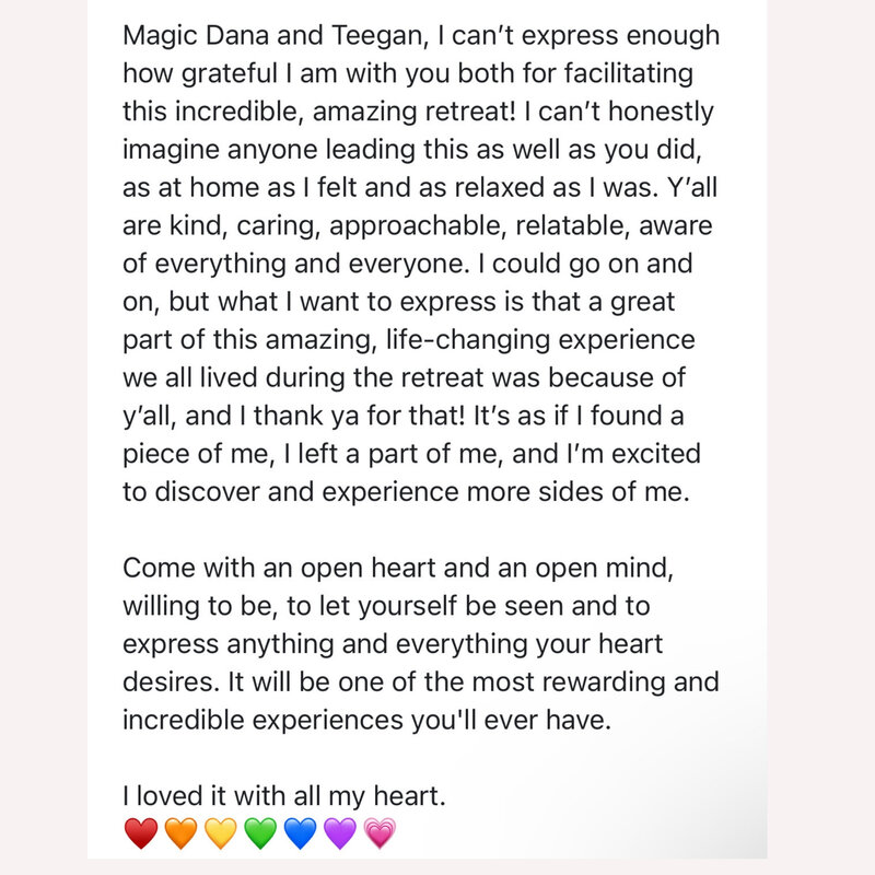 testimonial of soul retreat with dana haines