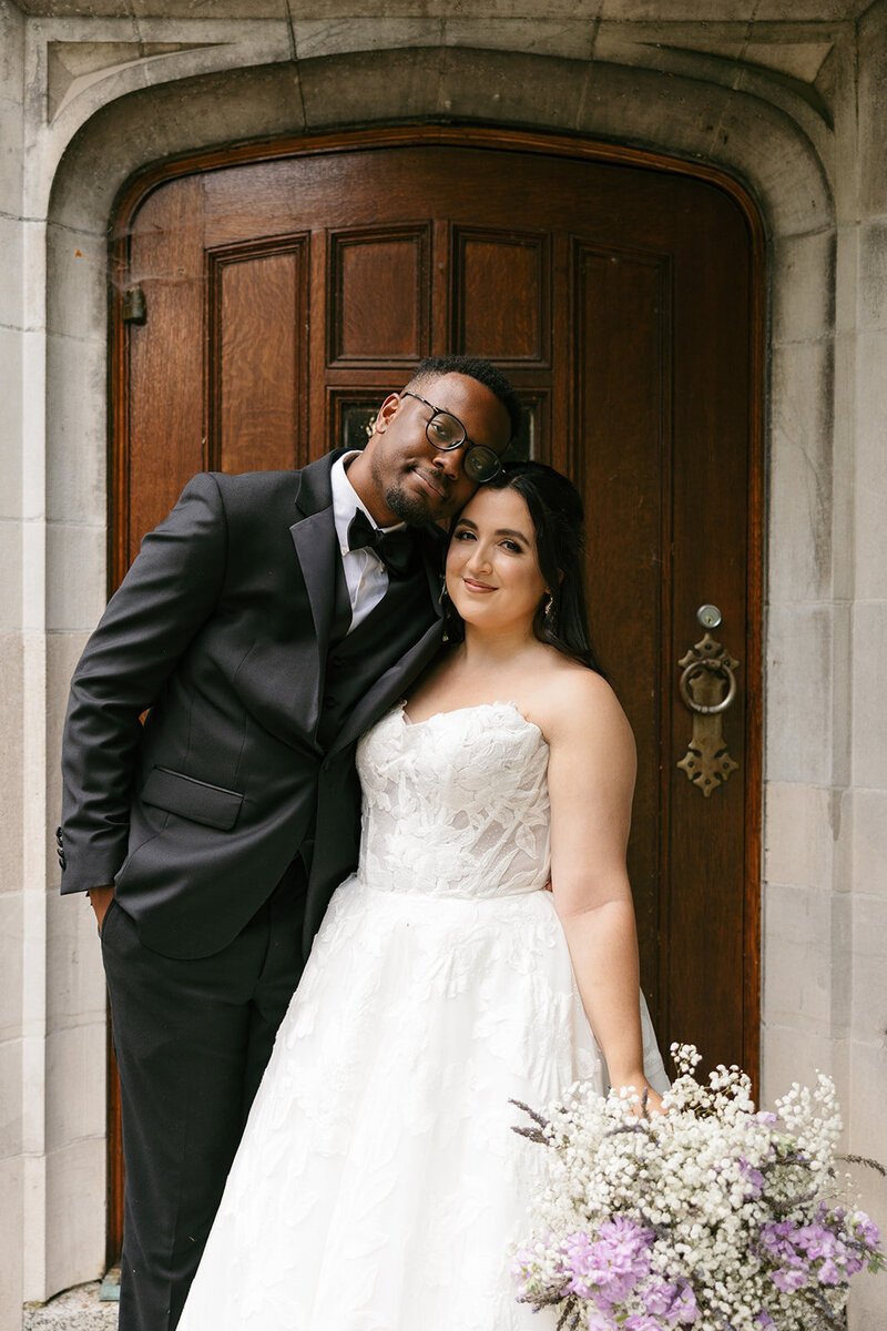 Timeless portrait of bride and groom at Nashville wedding