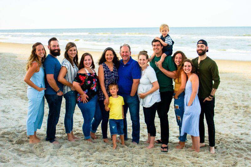 Large family in Nags Head North Carolina