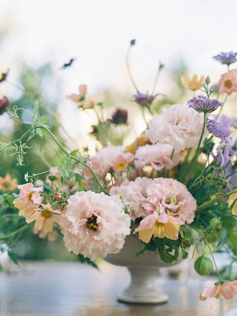 pink and coral floral arrangement