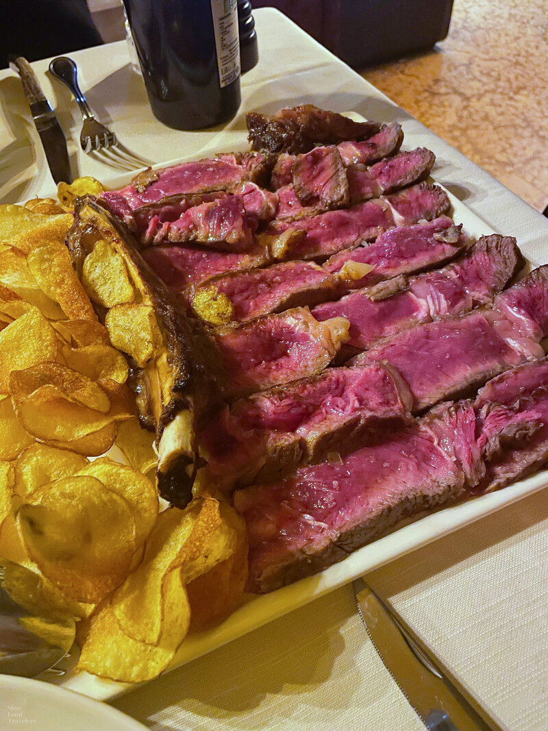 Steak at Antica Bottega del Vino in Verona, Italy