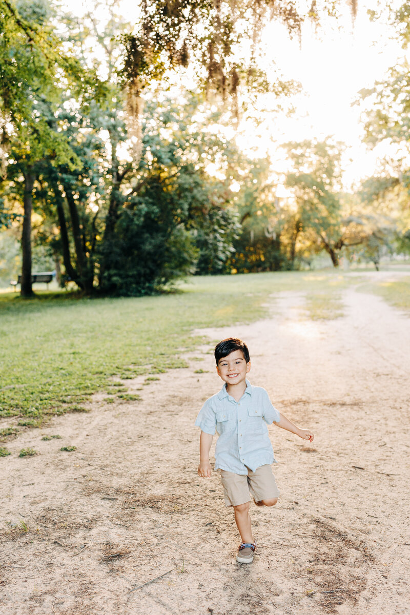 toddler boy running