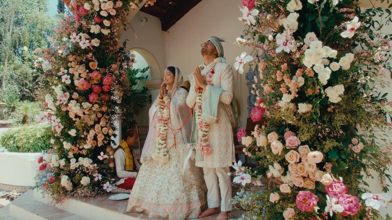 Indian wedding couple at their ceremony