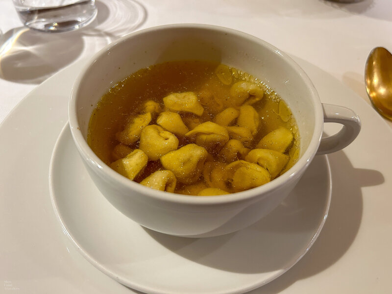 Pasta in broth at Caminetto d'Oro in Bologna, Italy