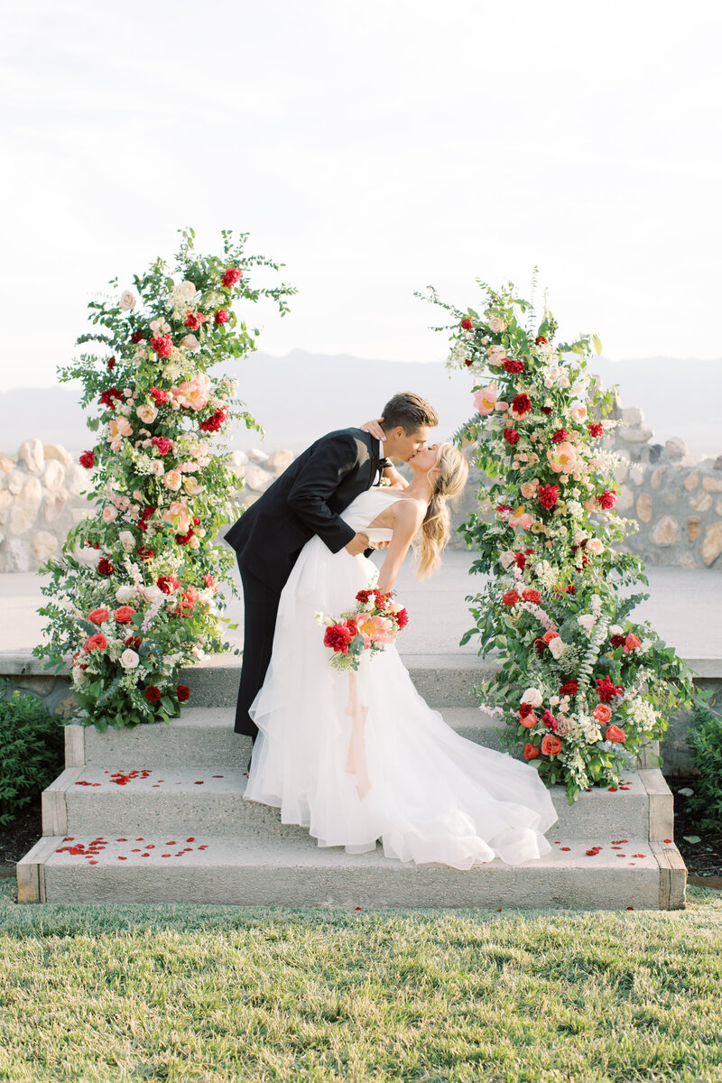 Lush  wedding flowers for a Logan Utah Bride