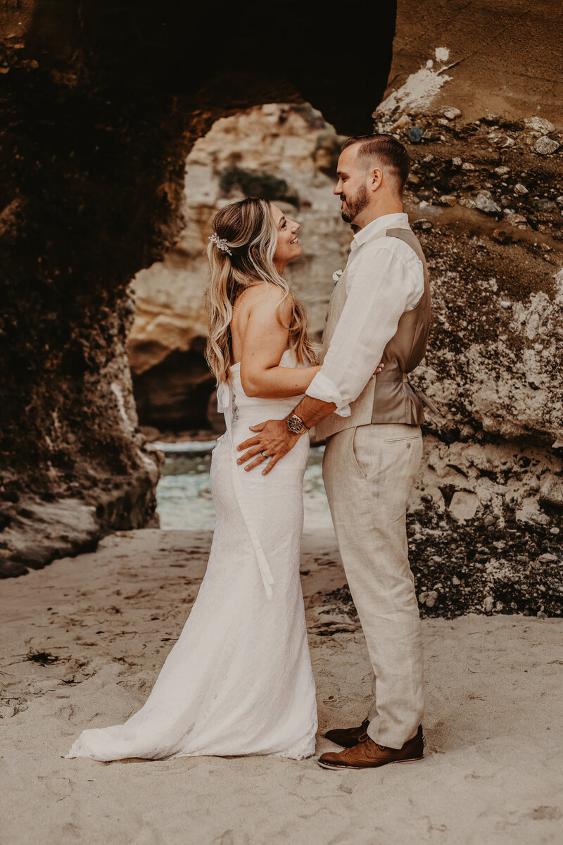 southern california beach elopement