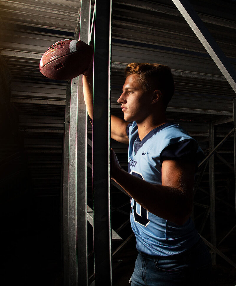 Senior Guy Photographer in MN Football Senior Pics