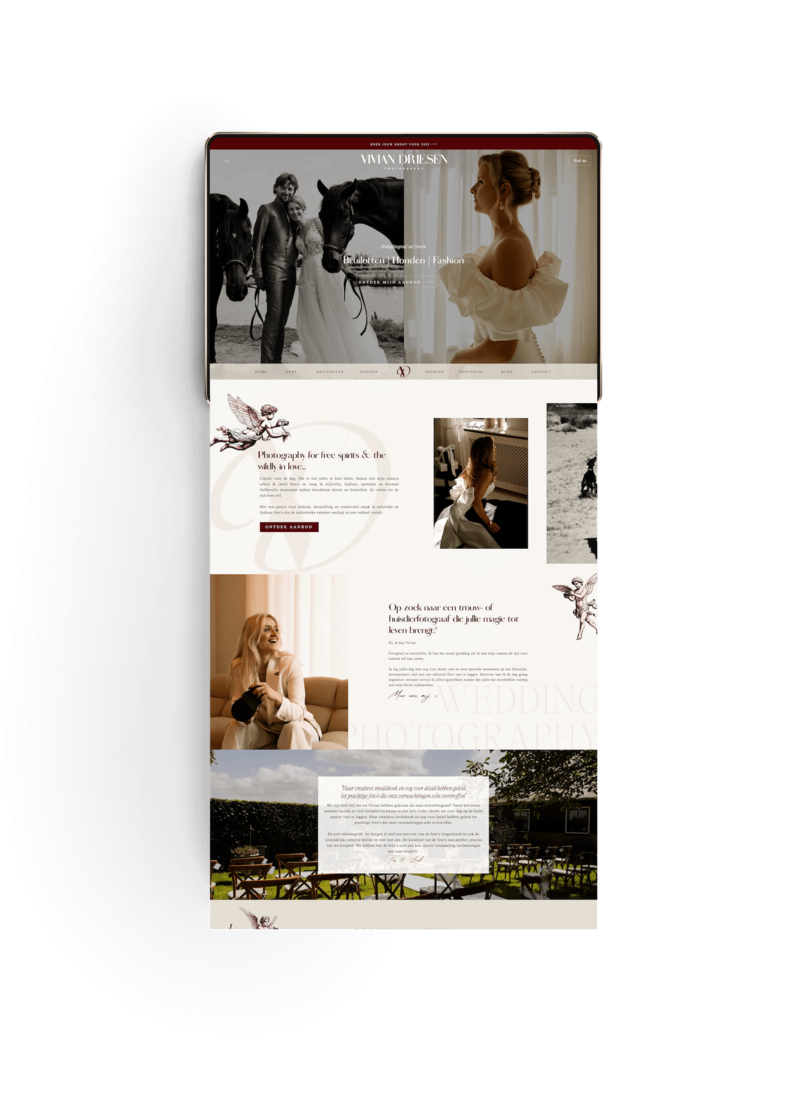 Showit website Vivian Driesen Photography