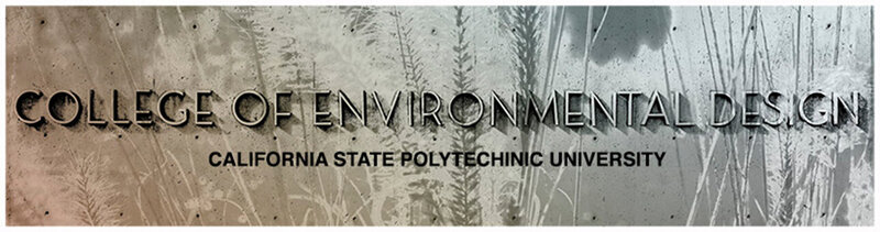 College of Environmental Design Branded Artwork black and white wheat stalks
