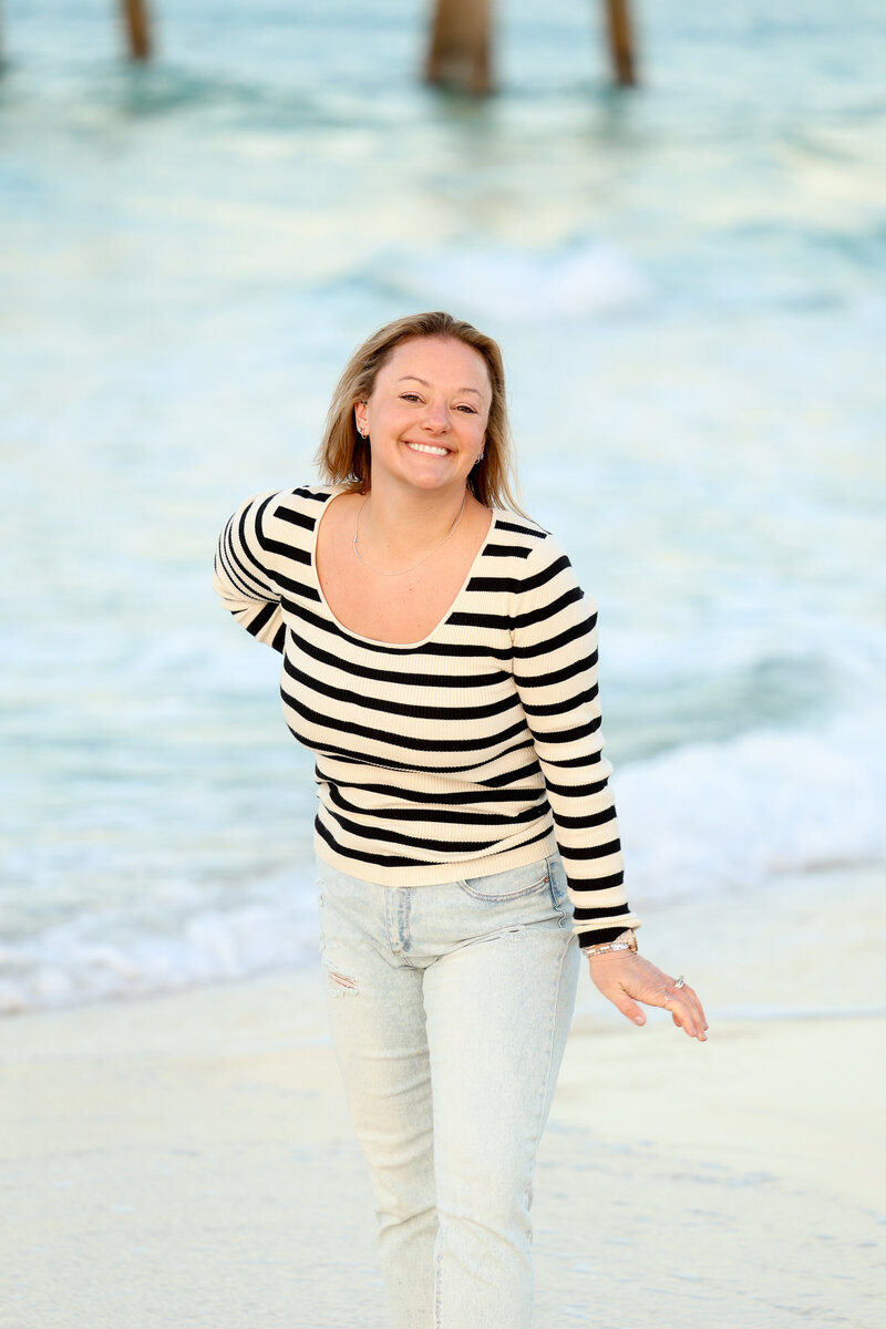 LG Photography Lehigh Valley Photographer Lori Generose standing on a beach as a professional headshot closeup