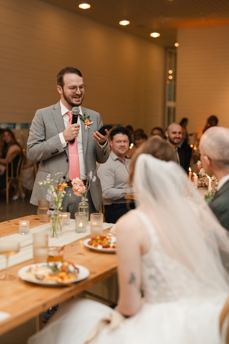 this best man celebrated his brother- the groom- with a touching wedding toast.