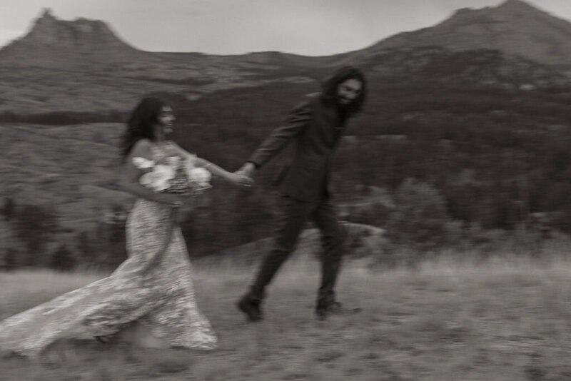 blurry Colorado elopement photos